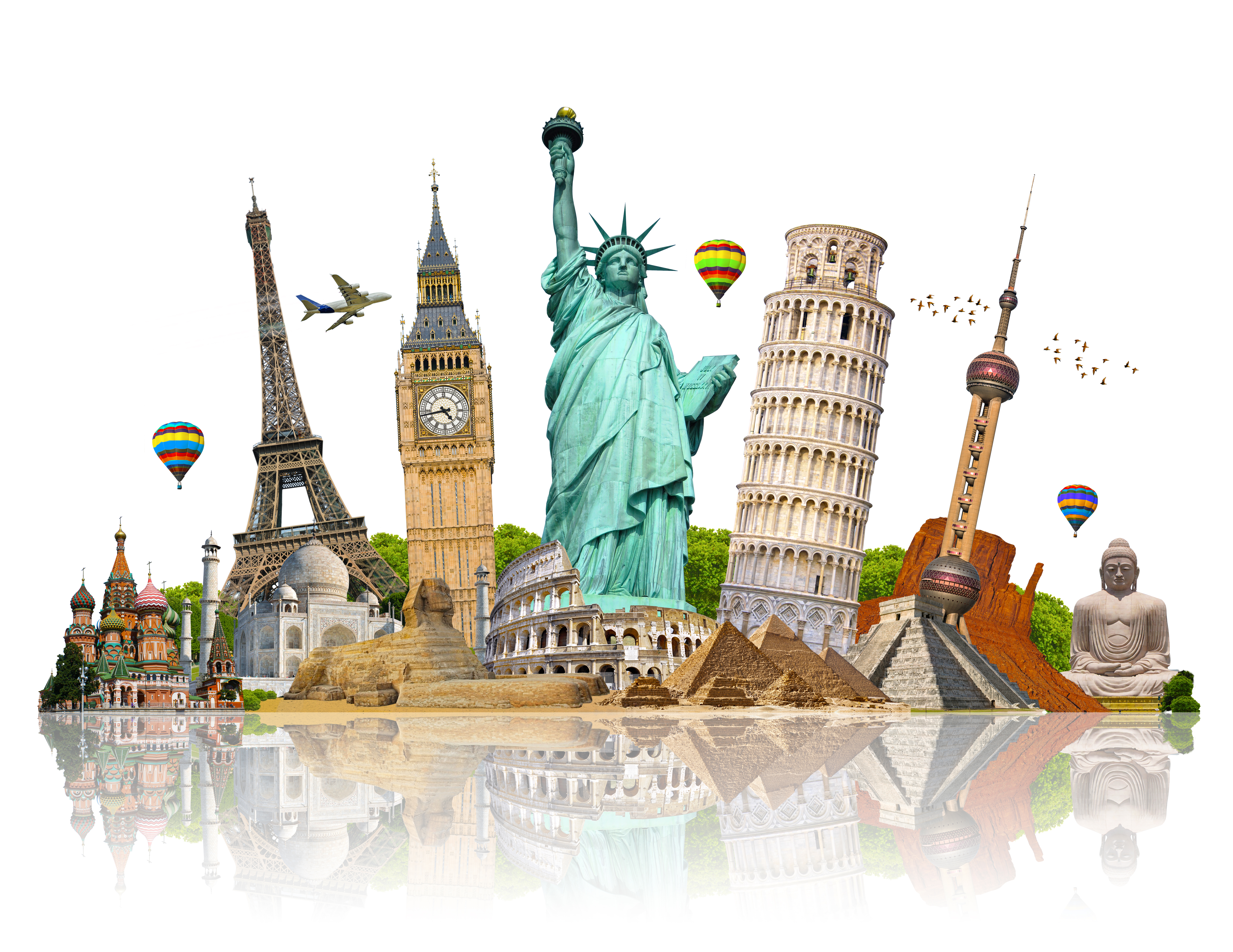 Illustration of famous monument of the world